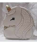 Bath &amp; Body Works WHITE UNICORN empty cosmetic Purse Bag glitter bling w... - $40.75