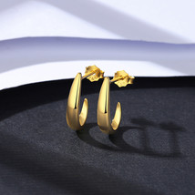 Earrings 925 Silver Exquisite Simple Elegant 14K Gold Plated Earrings - £14.91 GBP
