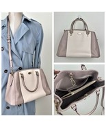 Coach Small Margot Carryall Satchel Leather Bag Beige Vanilla Color Block - $1,677.80 MXN