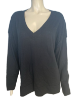 NWT Banana Republic Black V Neck Long Sleeve Merino Sweater Size XL - £29.39 GBP