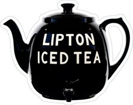 Lipton Iced Tea Kettle Laser Cut Metal Advertising Sign - £54.08 GBP