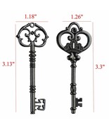 20 Large Key Pendants Black Skeleton Keys Santa Keys Christmas 3 Inches Big - $43.57 CAD
