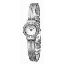 Bulova Women&#39;s 96T09 Mother of Pearl Dial Stainless Steel Bangle Crystal Watch - £68.15 GBP