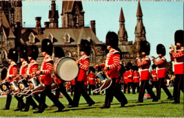 Postcard Canada Parliament Hill Ottawa Regimental Band Parading 5.5 x 3.5 Ins. - £3.10 GBP