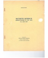 H-P Mil Watt Meter Manual AN/URM-98 TO33A1-7-30-1 Western Elec. - $9.45