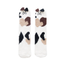 Womens Fuzzy Cozy Winter Warm Fluffy Soft Cute Animal Fuzzy Socks-Cat- O... - $8.10