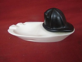 Vintage Ceramic Ashtray with Fire Fighter Hat - $24.74