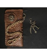 Handmade Leather Biker Wallet, Chain Wallet, Mens Bifold Wallet, Long Mo... - £52.55 GBP