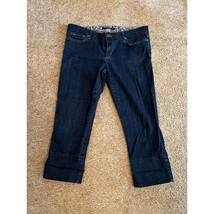 Joe&#39;s Jeans Dark Wash Cropped Denim Capri Pants W31 Classic Cuffed Hem - $25.00