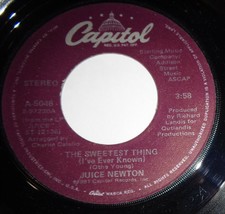 Juice Newton 45 RPM Record - Ride &#39;Em Cowboy / The Sweetest Thing B10 - £3.10 GBP