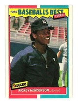 1987 Fleer Baseball&#39;s Best Sluggers vs. Pitchers #18 Rickey Henderson Yankees - £1.59 GBP