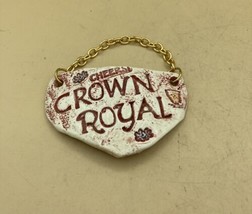 Cheers Crown Royal Ceramic Bottle Tag Studio Pottery signed 2012 & 1 Bag - $14.84