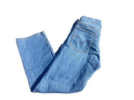 Levi’s Women’s Wedgie Straight Dark Wash Jeans Sz 28 Crop Excellent Condition - £19.85 GBP