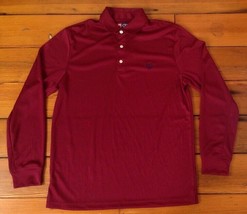 Chaps Quick Dry Polyester Burgundy Button Collar Casual Mens Shirt M 42&quot;... - £15.72 GBP
