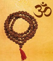 100% Pure Lab Certified Sidhha 5 Mukhi Rudraksha Mala 108+1 Beads - $99.99