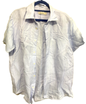 Calvin Klein L Mens Short Sleeve Lilac Purple Button Down Shirt - $19.80
