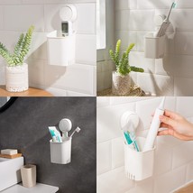 2 Packs Shower Toothbrush Holder for Bathroom Drill-Free Electric Toothbrush Too - £31.10 GBP