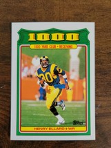 1988 Topps 1000 Yard Club #21 Henry Ellard - Los Angeles Rams - NFL - £1.57 GBP