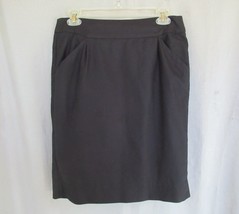 J. Crew  The Pencil Skirt straight Size 4 black knee length unlined - $13.67