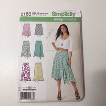 Simplicity 2186 Size 6-14 Misses&#39; Bias Skirt in 2 Lengths - $12.86