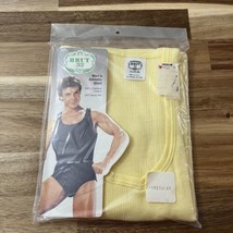 Vintage Brut 33 Men’s Athletic Shirt Tank Top Yellow Ribbed XL Irregular - £17.92 GBP