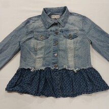 Knox Rose RN#17730 Women’s Blue Full Button Denim Jacket Pleated Buttom Size XS image 12