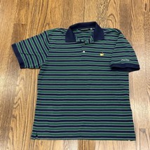 Masters Collection Golf Polo Short Sleeve Shirt Men XL Blue Green Stripe PIMA - £19.69 GBP
