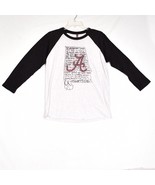 Alabama Crimson Tide Women&#39;s Raglan Tee Shirt Size Small - $362.10 MXN