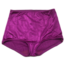 Vintage UNDERSCORE Purple high-waisted nylon Panties Size 2X Briefs - £16.82 GBP