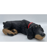 Don James 1982 dog figurine figures black brown Hound ? - £9.58 GBP