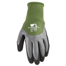 Wells Lamont Men's Indoor/Outdoor Latex Palm Dipped Gloves Gray/Green L - $12.95