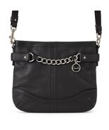 Coach F19722 Black Pebbled Leather Chain Duffle Crossbody Shoulder Bag -... - €77,02 EUR