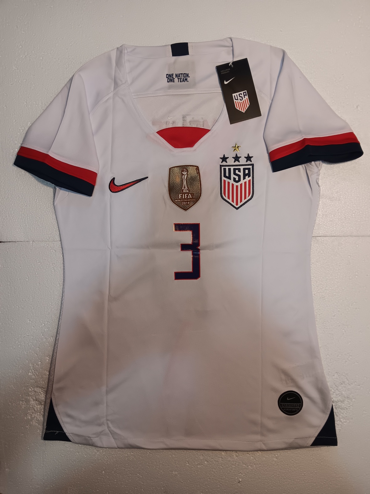 Sam Mewis USA USWNT 2019 World Cup 4 Star Home Womens Soccer Jersey ...