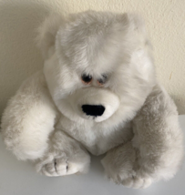 Vintage Polar Bear Plush White Seated Soft Stuffed Animal - America Wego Fiesta - £8.69 GBP