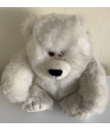Vintage Polar Bear Plush White Seated Soft Stuffed Animal - America Wego... - £8.52 GBP