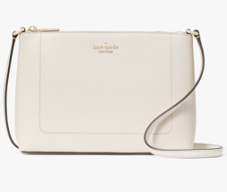 Kate Spade Leila Crossbody Bag Ivory White Pebbled Leather Purse KG464 N... - £71.05 GBP