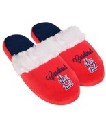 St Louis Cardinals Womens Colorblock Fur Slide Slippers MLB - £17.27 GBP