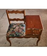 VTG MCM Telephone Gossip Chair Desk Writing Kitchen Hallway Mid Century ... - $129.99