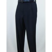Men's Apollo King Slacks Single Pleated Semi Wide Leg DM22 Navy Size 38 image 3