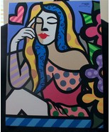 Jozza Thinking in Love Original Ha Signed Acrylic on Str Canvas 30x40 $8... - £4,264.18 GBP