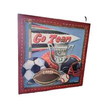 Oopsy daisy too Sports Go Team Canvas Art Ready to Hang 21x21 in - $13.61