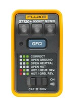 Fluke ST120+ GFCI Socket Tester with Audible Beeper Electrical Outlet Te... - $15.99