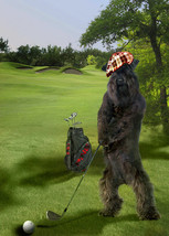 Golfing terrier dog playing golf funny animals ceramic tile mural backsplash - £46.65 GBP+