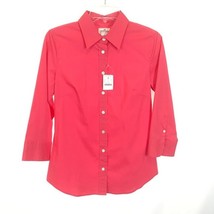 NWT Womens Size Small J. Crew Haberdashery Pink Perfect Fit Button Front... - £22.31 GBP