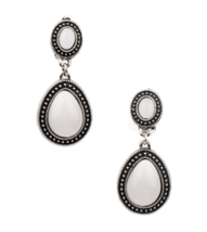 Paparazzi Carefree Clairvoyance White Clip-On Earrings - New - £3.59 GBP