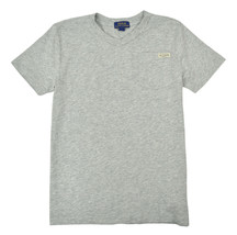 Polo Ralph Lauren Boys Heather Grey Cotton V-Neck Pocket Shirt Sz 7 9523-3 - £16.13 GBP
