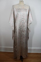 The Kaftan Company S Satin Floral Paisley Loungewear Sleep Gown Caftan D... - £19.42 GBP