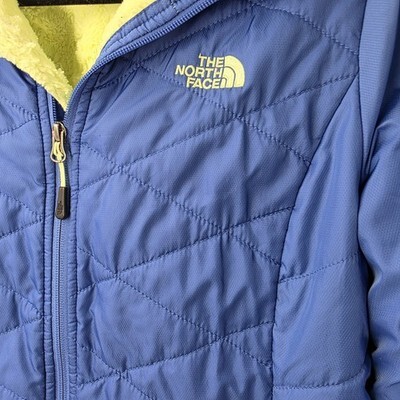 The North Face Women’s Size Large Blue Puffer Jacket - Green Sherpa Insulated Item image 3