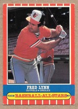 1987 Fleer Baseball All-Stars #25 Fred Lynn Baltimore Orioles - £1.11 GBP