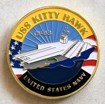 Us Navy Strike Aircraft Carrier - Uss Kitty Hawk - CV-63 - Challenge Coin - £14.71 GBP